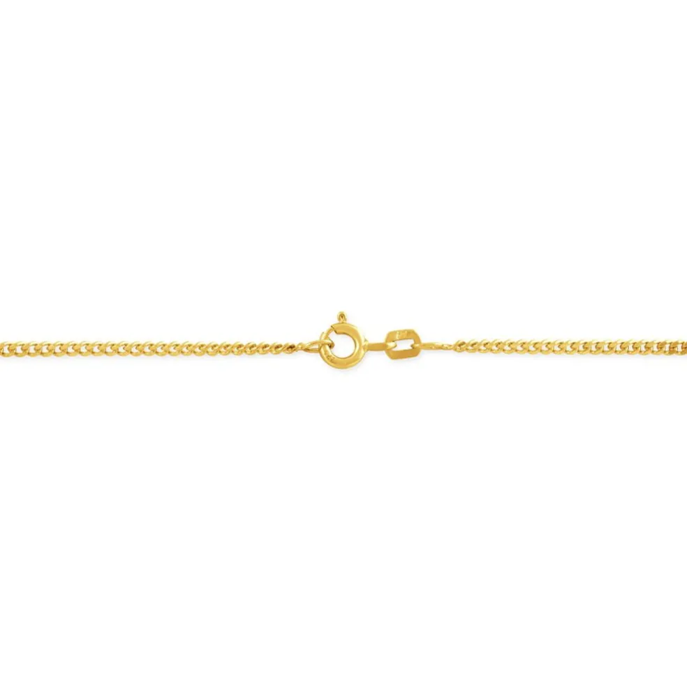 Chaîne Ixia Maille Gourmette Diamantee Or Jaune