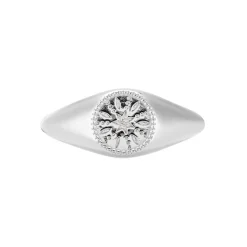 Chevalière Jima Argent Blanc