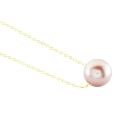 Collier 1 Perle Or Jaune Perle De Culture
