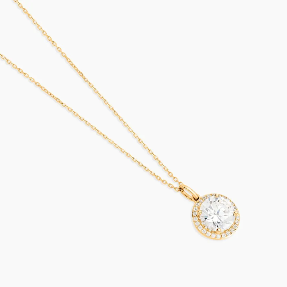 Collier Adil Or Jaune Oxyde De Zirconium