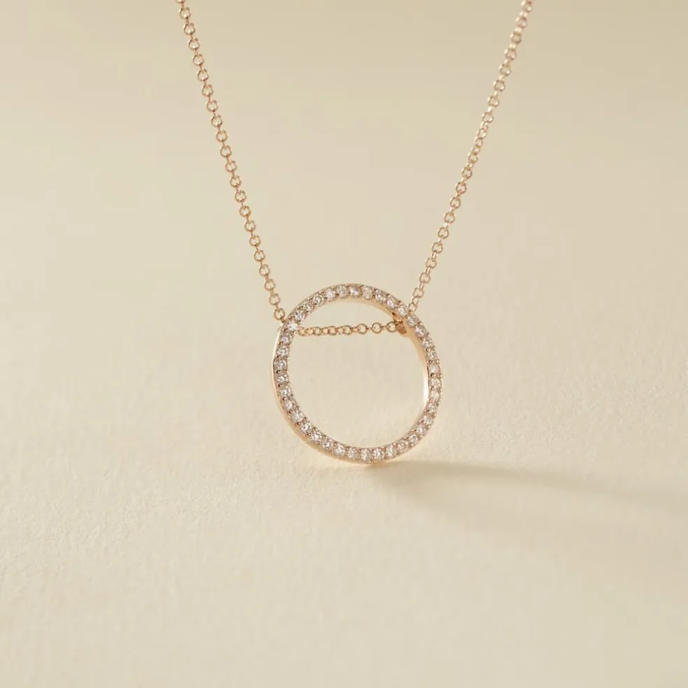 Collier Alysone Argent Rose Oxyde De Zirconium