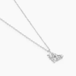 Collier Amalthee Argent Blanc Oxyde De Zirconium