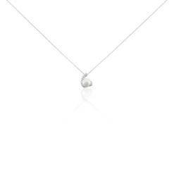 Collier Angel Or Blanc Perle De Culture Oxyde