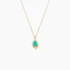 Collier Angelika Or Jaune Emeraude Diamant