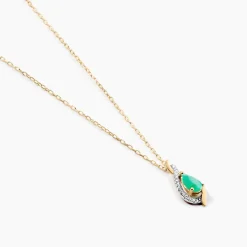 Collier Angelika Or Jaune Emeraude Diamant