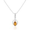 Collier Argent Blanc Anne-therese Ambre