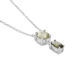 Collier Argent Blanc Brenna Oxydes De Zirconium
