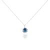 Collier Argent Blanc Clover Verre Oxydes De Zirconium