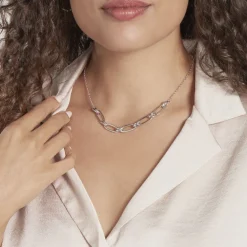 Collier Argent Blanc Stan