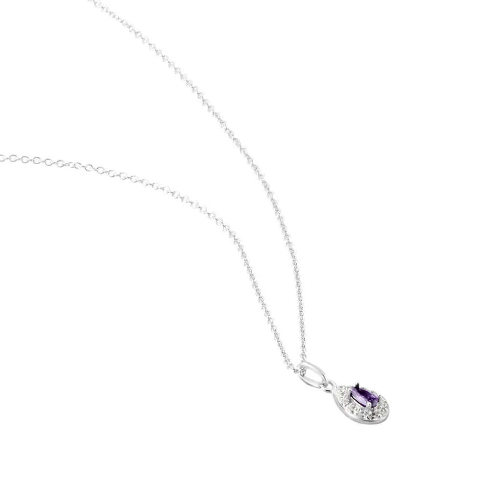 Collier Argent Tania Oxydes De Zirconium