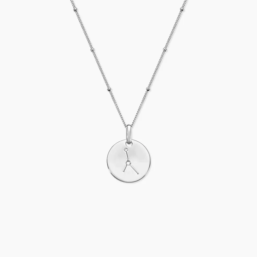 Collier Astr Argent Oxydes De Zirconium