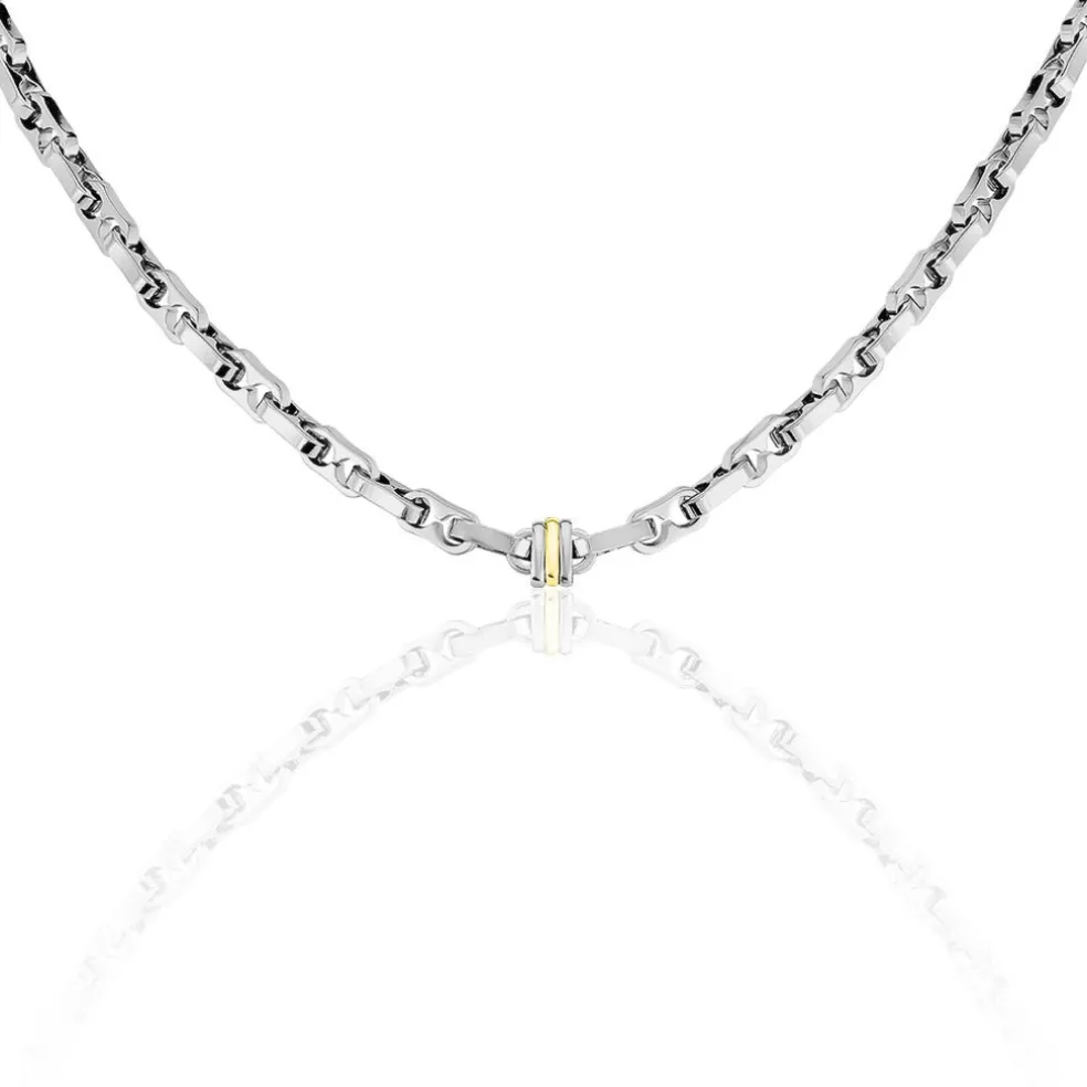 Collier Astrig Or Acier Bicolore