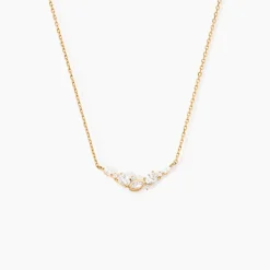 Collier Aurena Plaqué Or Jaune Oxyde De Zirconium