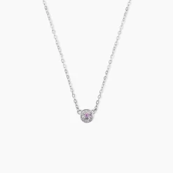 Collier Auxana Argent Blanc Oxyde De Zirconium