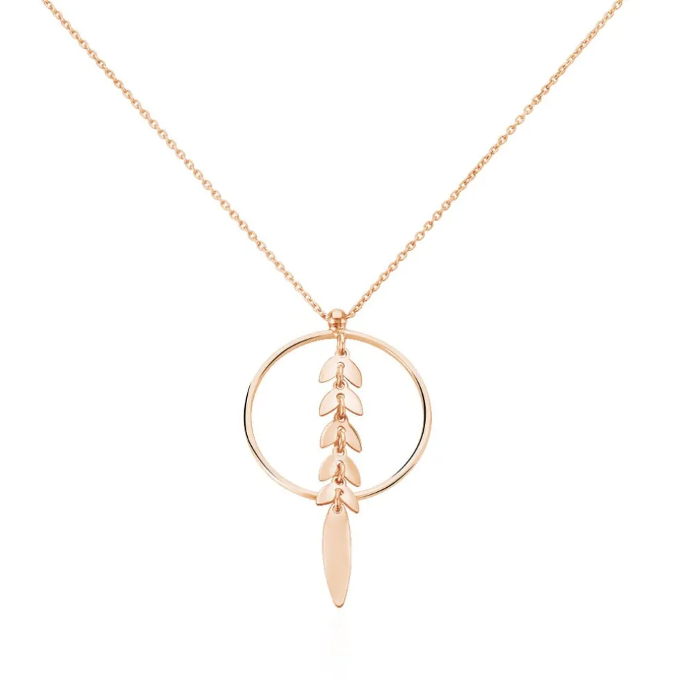 Collier Auxanne Argent Rose