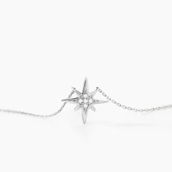 Collier Aveline Or Blanc Diamant