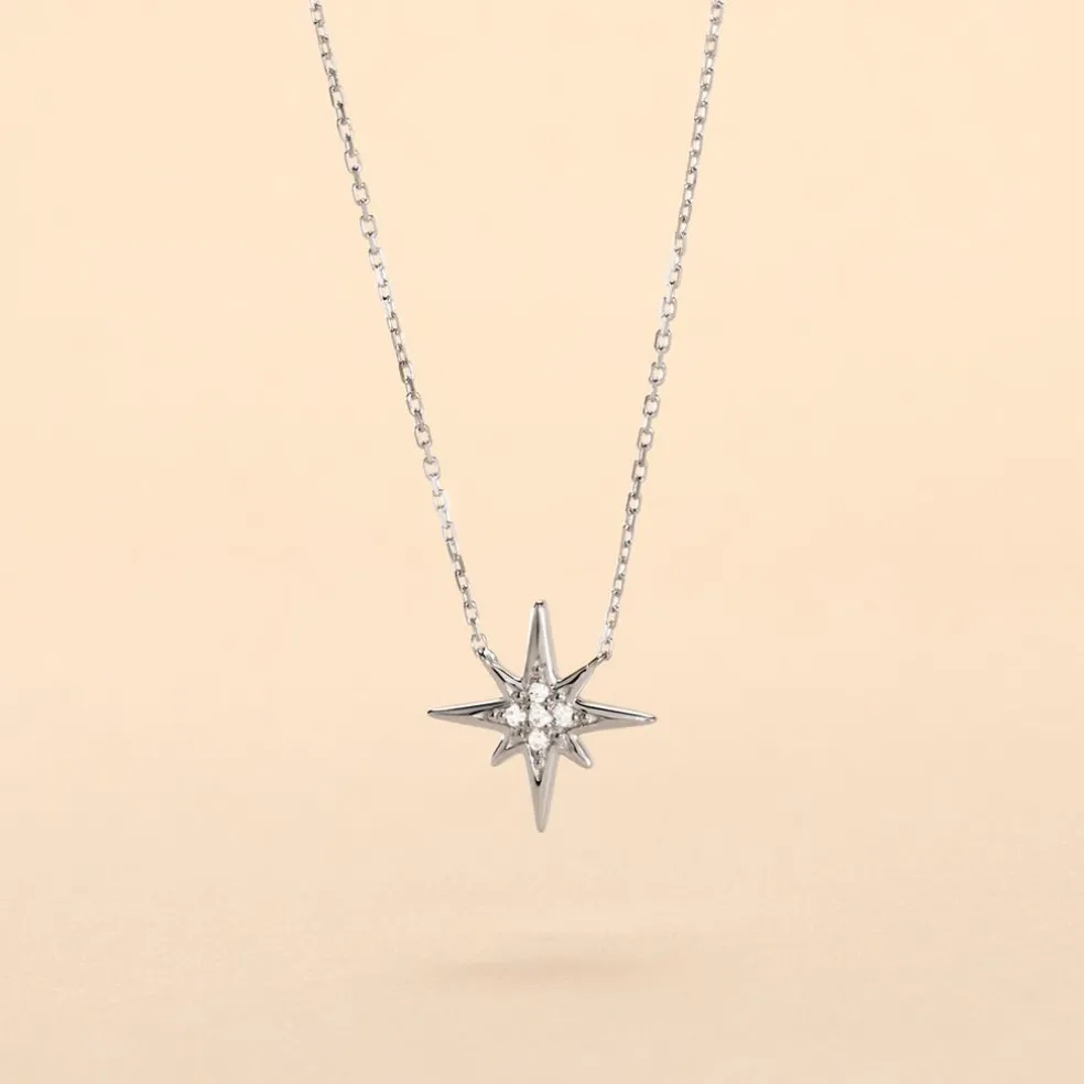 Collier Aveline Or Blanc Diamant