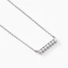 Collier Blitalia Or Blanc Diamant Synthétique