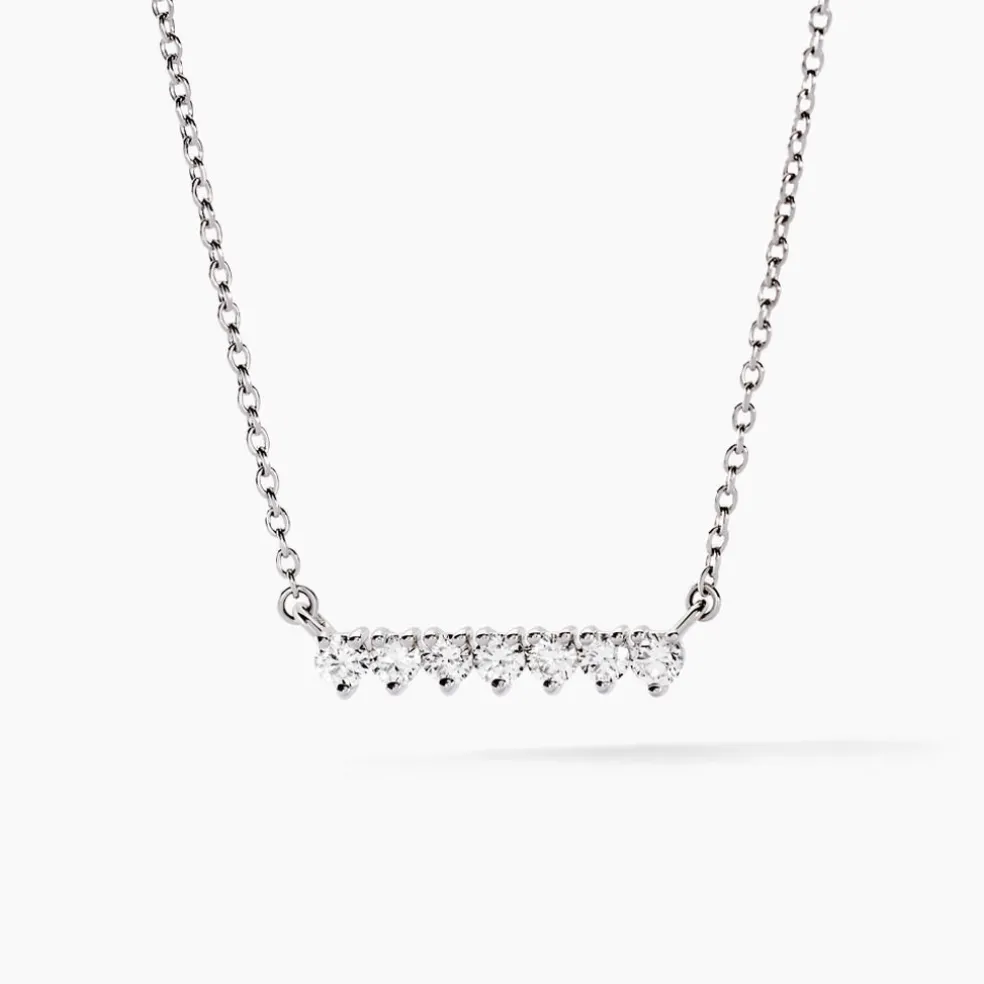 Collier Blitalia Or Blanc Diamant Synthétique