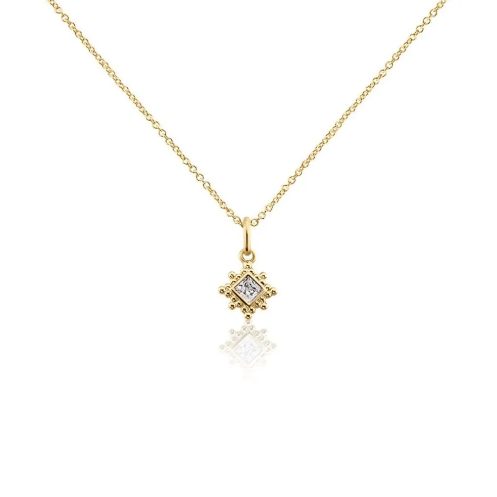 Collier Bobbie Plaqué Or Jaune Oxyde De Zirconium