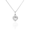 Collier Calvi Argent Blanc Oxyde De Zirconium
