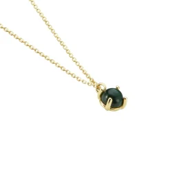 Collier Campsis Or Jaune Malachite