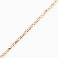 Collier Capucin Or Jaune Maille Marine Plate