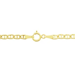 Collier Capucin Or Jaune Maille Marine Plate