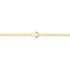 Collier Capucin Or Jaune Maille Marine Plate