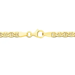 Collier Capucin Or Jaune Maille Marine Plate