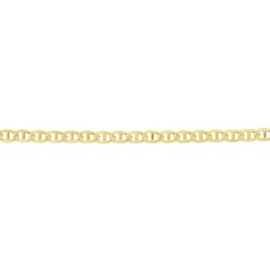 Collier Capucin Or Jaune Maille Marine Plate