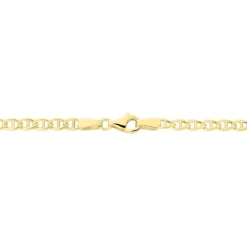 Collier Capucin Or Jaune Maille Marine Plate