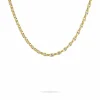 Collier Carlo Or Bicolore Maille Marine Ronde