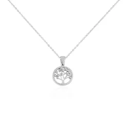 Collier Chimere Argent Blanc Oxyde De Zirconium