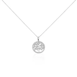 Collier Chimere Argent Blanc Oxyde De Zirconium