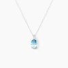 Collier Cindy Or Blanc Topaze Oxyde De Zirconium