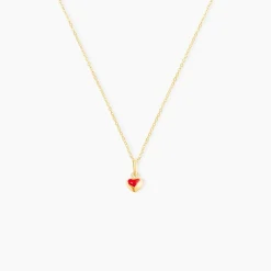 Collier Coralie Coeur Or Jaune