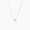 Collier Court Argent Rose Anne-lise Oxyde De Zirconium