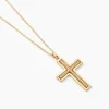 Collier Croix Or Jaune Diamant