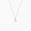 Collier Cyprille Or Blanc Topaze Et Oxyde De Zirconium