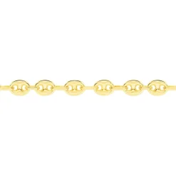 Collier Dami Maille Grain De Cafe Or Jaune