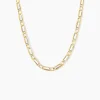 Collier Danae Plaquette Or Bicolore