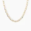 Collier Danae Plaquette Or Bicolore