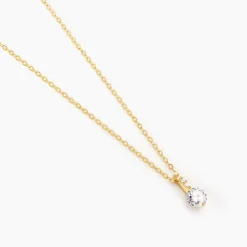 Collier Derby Or Jaune Oxyde De Zirconium