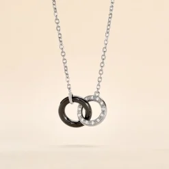 Collier Dina Argent Blanc Céramique Et Oxyde De Zirconium