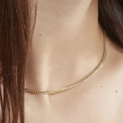 Collier Doline Maille Anglaise Or Jaune