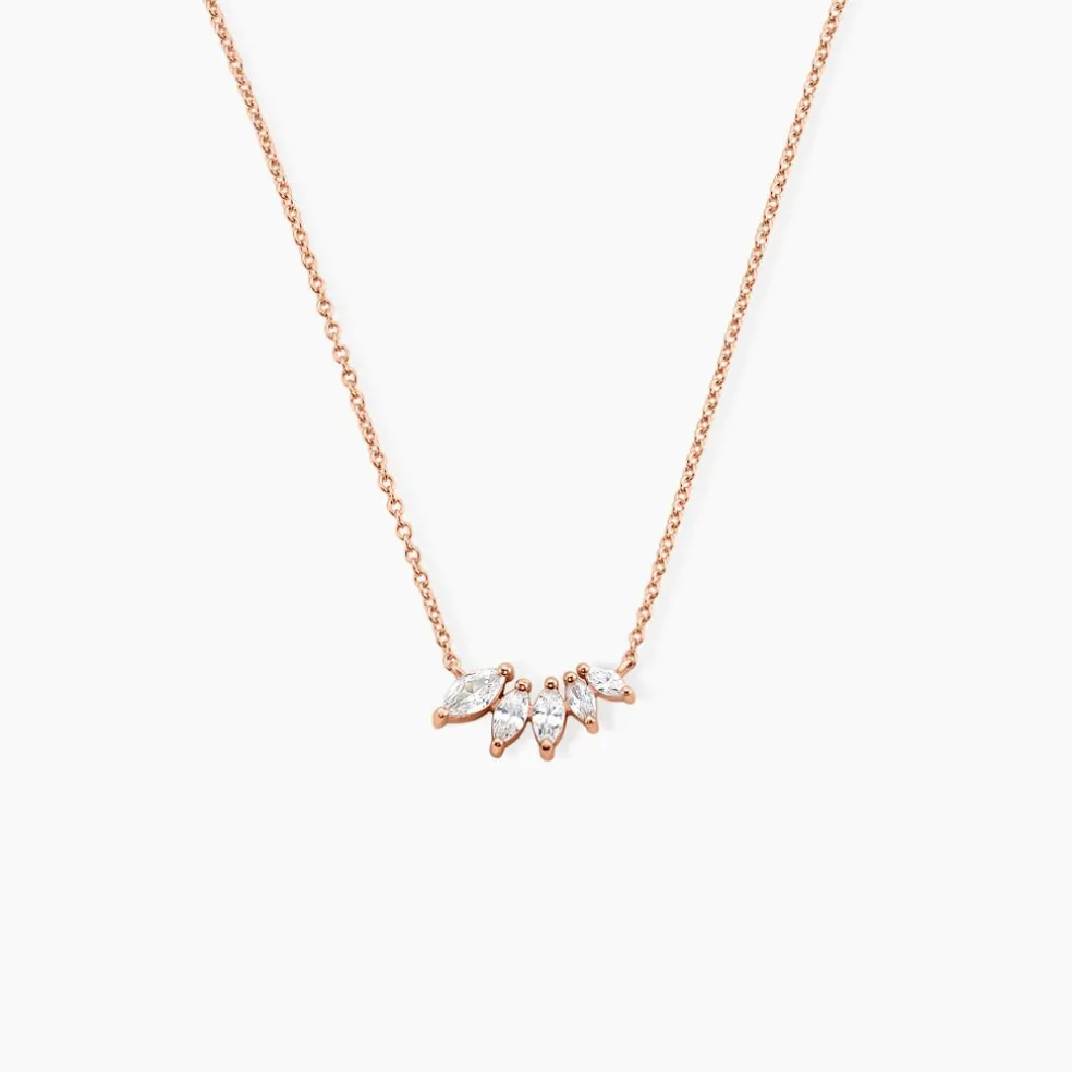 Collier Duchesse Argent Rose Oxyde De Zirconium