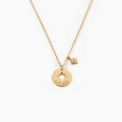 Collier Edythe Plaqué Or Jaune Oxyde De Zirconium