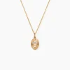 Collier Embrasement Plaqué Or Jaune Oxyde De Zirconium