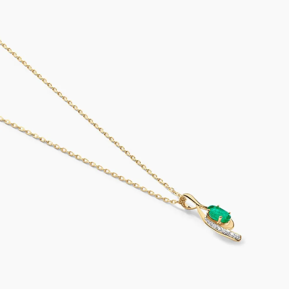 Collier Emotion Or Jaune Emeraude Diamant